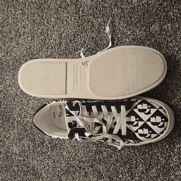 KARL LAGERFELD Kate diamond lace up sneakers - Picture 3 of 4